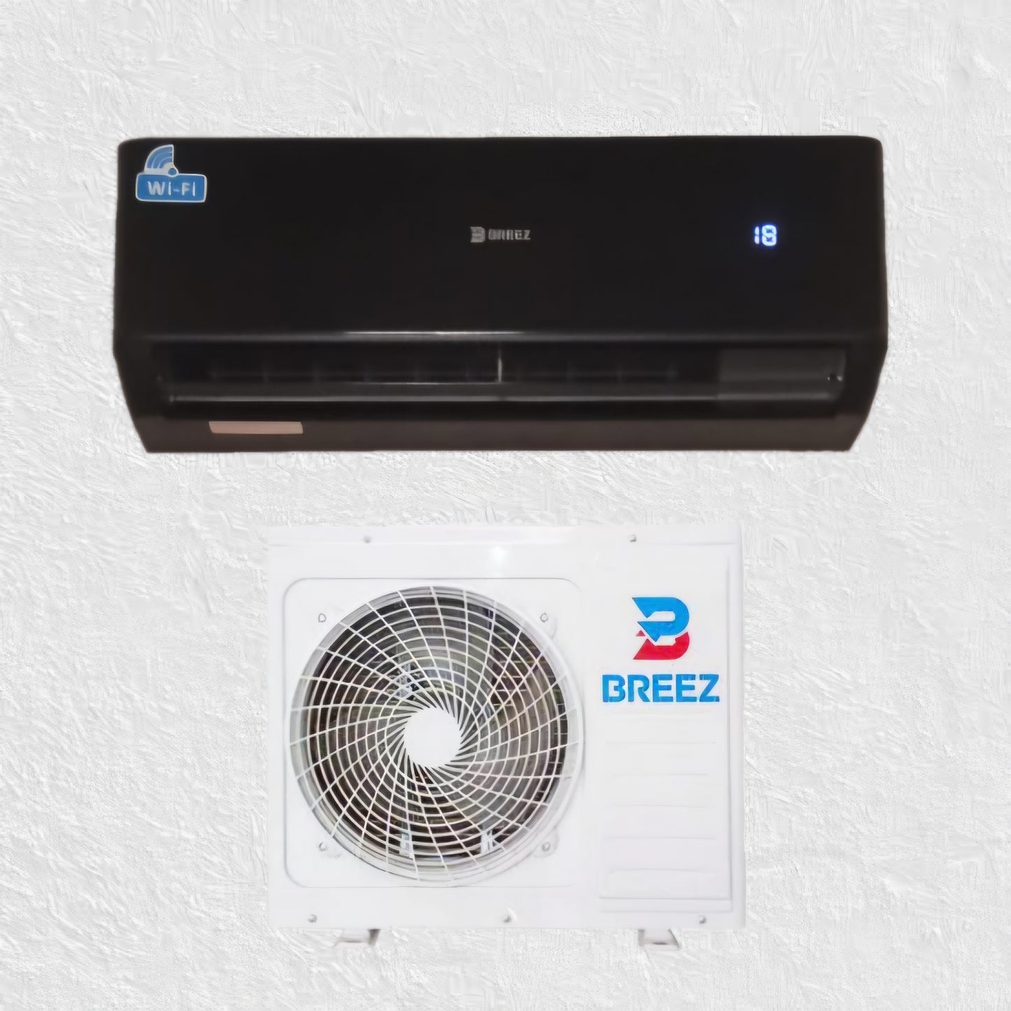12000BTU Mirror Wifi Air Conditioner Black
